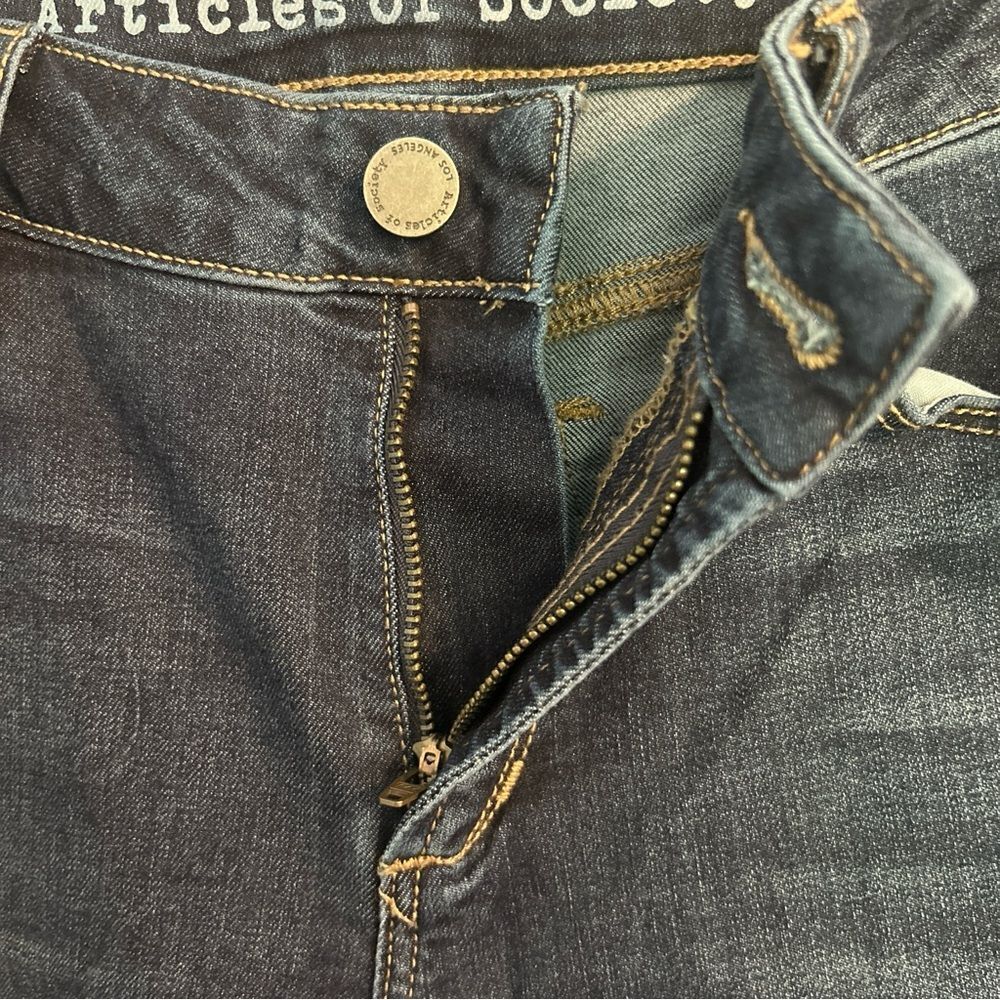Articles of Society Katie Skinny Crop Helsinki Blue Distressed Size 27 - Picture 7 of 11